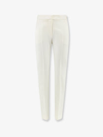 Max Mara Women's Mxmacino Stretch Virgin Wool Trousers White
