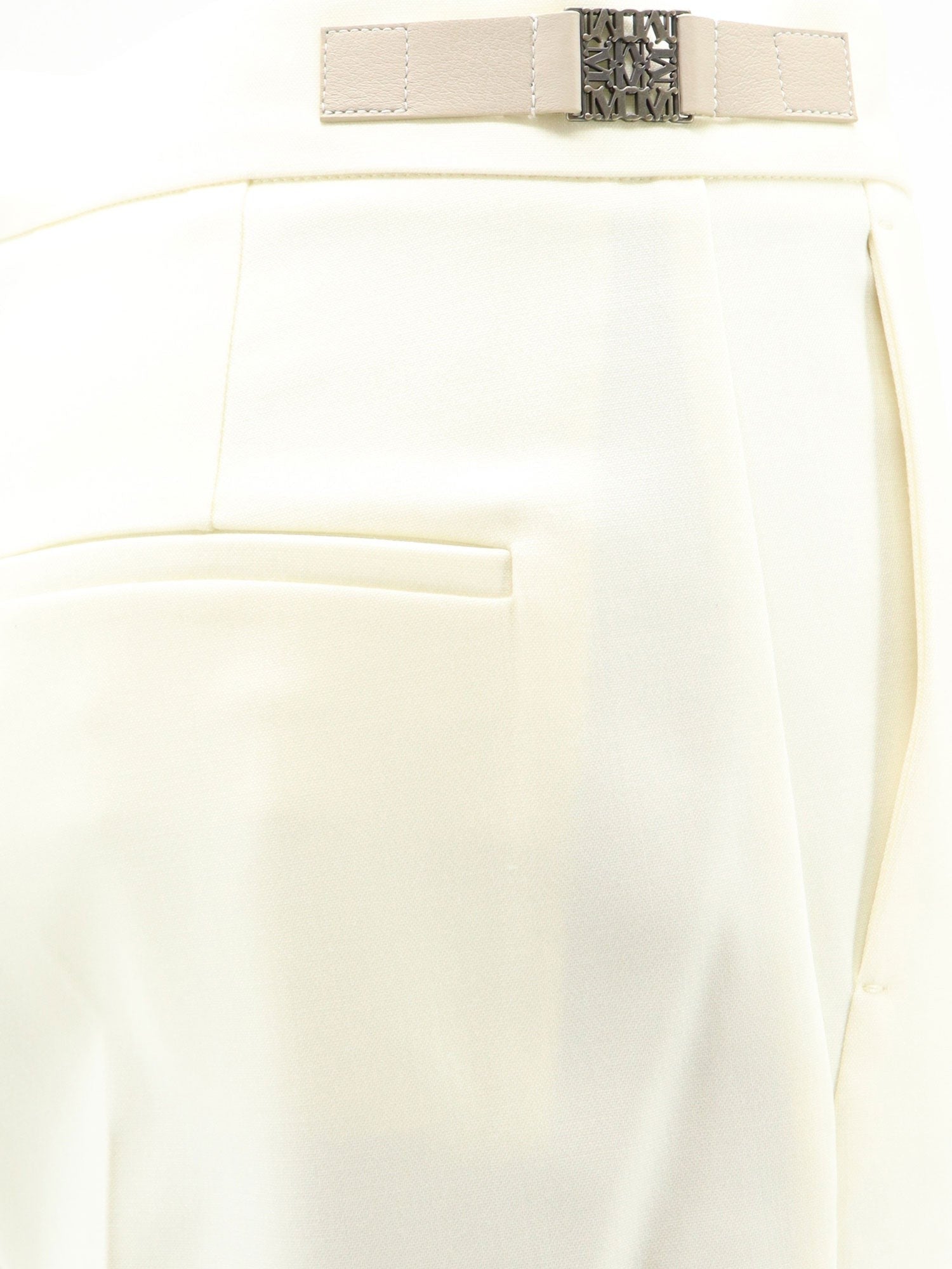 Max Mara Women's Mxmacino Stretch Virgin Wool Trousers White