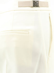 Max Mara Women's Mxmacino Stretch Virgin Wool Trousers White