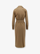 Max Mara Women's Mxmbeta Cotton Blend Dress Beige, view 2