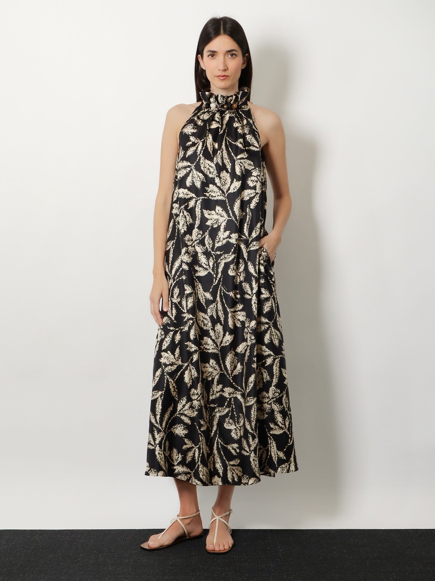 Max Mara Women's Mxmcartone Silk Dress Black