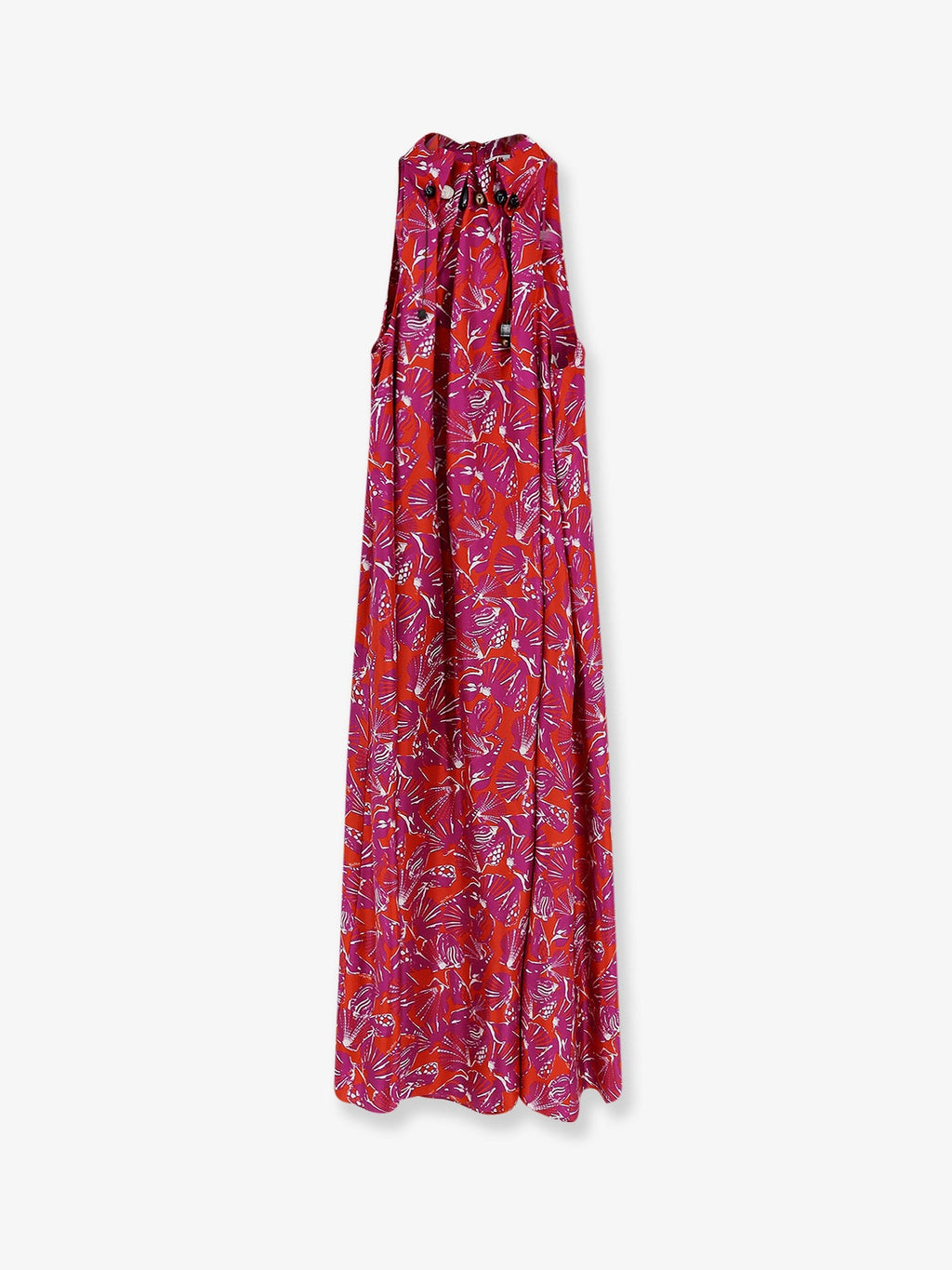 Max Mara Women's Mxmcartone Silk Long Dress Orange