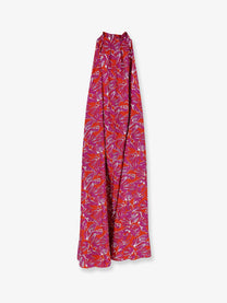 Max Mara Women's Mxmcartone Silk Long Dress Orange