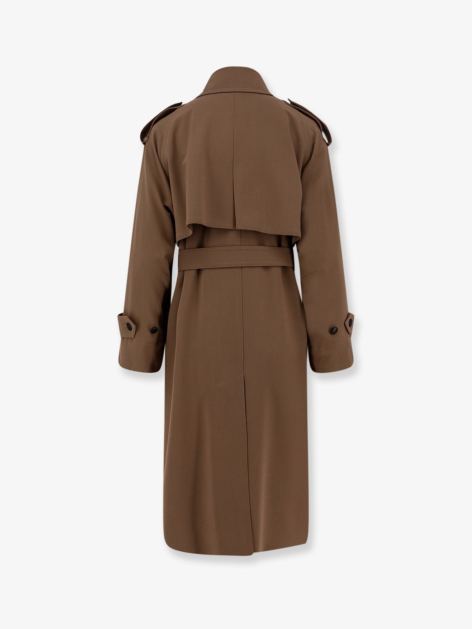 Max Mara Women's Mxmcerto Virgin Wool Trench Brown