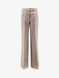 Max Mara Women's Mxmdeserto Linen Trousers Beige