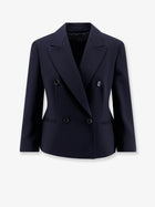 Max Mara Women's Mxmdorico Stretch Virgin Wool Blazer Blue
