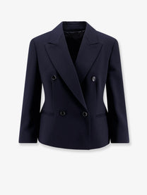 Max Mara Women's Mxmdorico Stretch Virgin Wool Blazer Blue