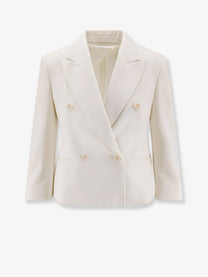 Max Mara Women's Mxmdorico Stretch Virgin Wool Blazer White