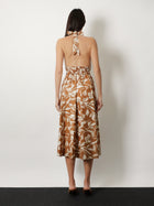 Max Mara Women's Mxmebella Printed Cotton Dress Beige, view 3