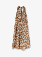 Max Mara Women's Mxmebella Printed Cotton Dress Beige, view 4