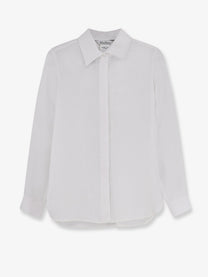 Max Mara Women's Mxmfalasco Linen Shirt White