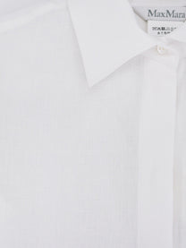 Max Mara Women's Mxmfalasco Linen Shirt White