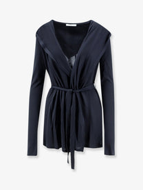 Max Mara Women's Mxmfalda Lyocell and Silk Cardigan Blue