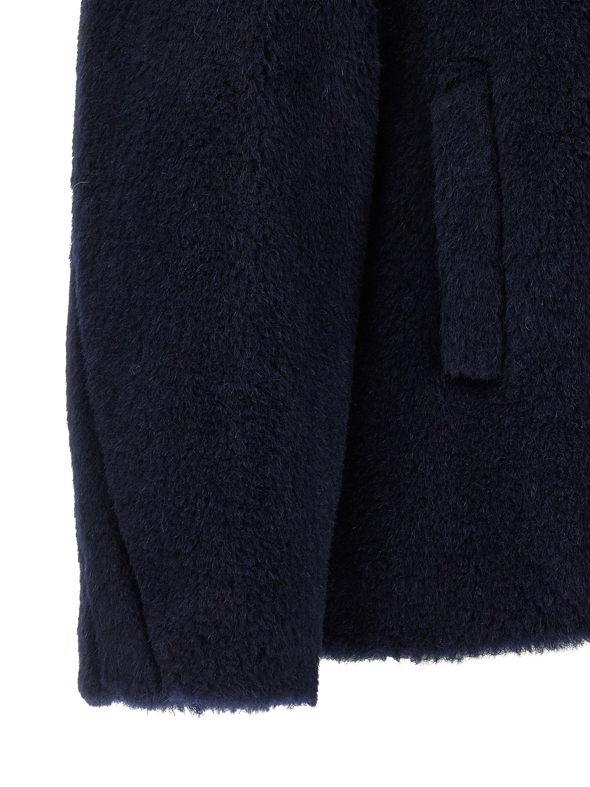 Max Mara Women's Mxmfuggito Alpaca and Virgin Wool Fur Jacket Blue