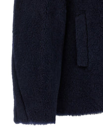 Max Mara Women's Mxmfuggito Alpaca and Virgin Wool Fur Jacket Blue