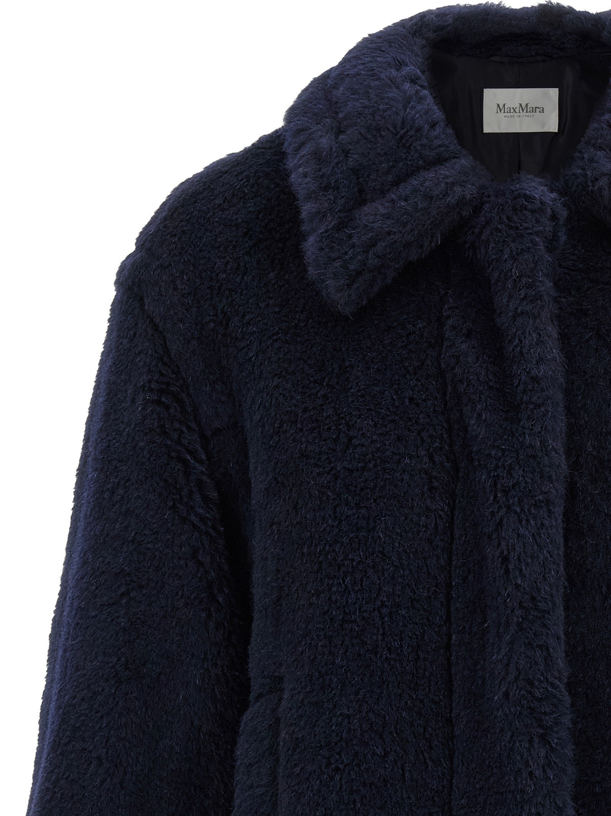 Max Mara Women's Mxmfuggito Alpaca and Virgin Wool Fur Jacket Blue