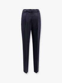 Max Mara Women's Mxmgiglio Virgin Wool Trousers Blue