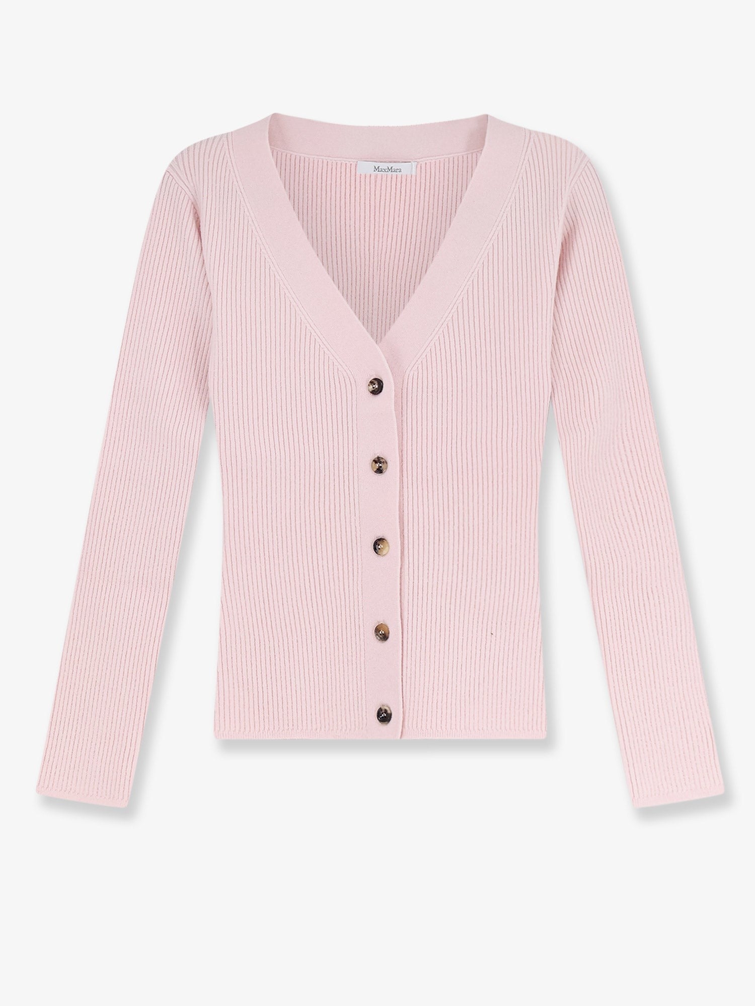 Max Mara Women's Mxmgioiosa Ribbed Wool and Cashmer Ecardigan Pink