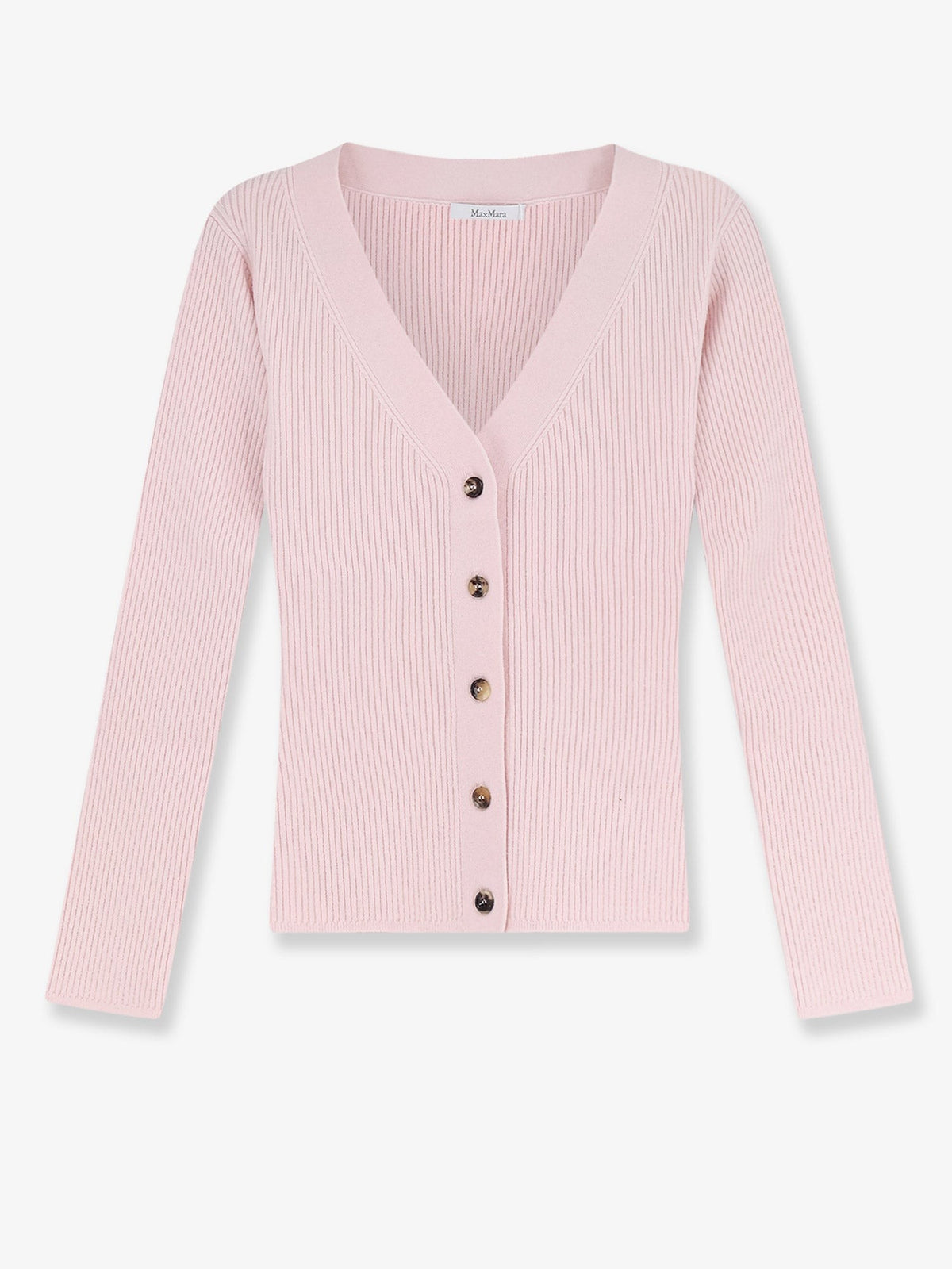Max Mara Women's Mxmgioiosa Ribbed Wool and Cashmer Ecardigan Pink