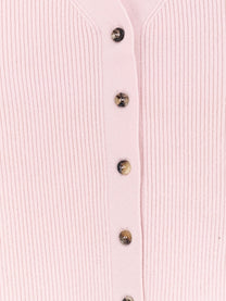 Max Mara Women's Mxmgioiosa Ribbed Wool and Cashmer Ecardigan Pink