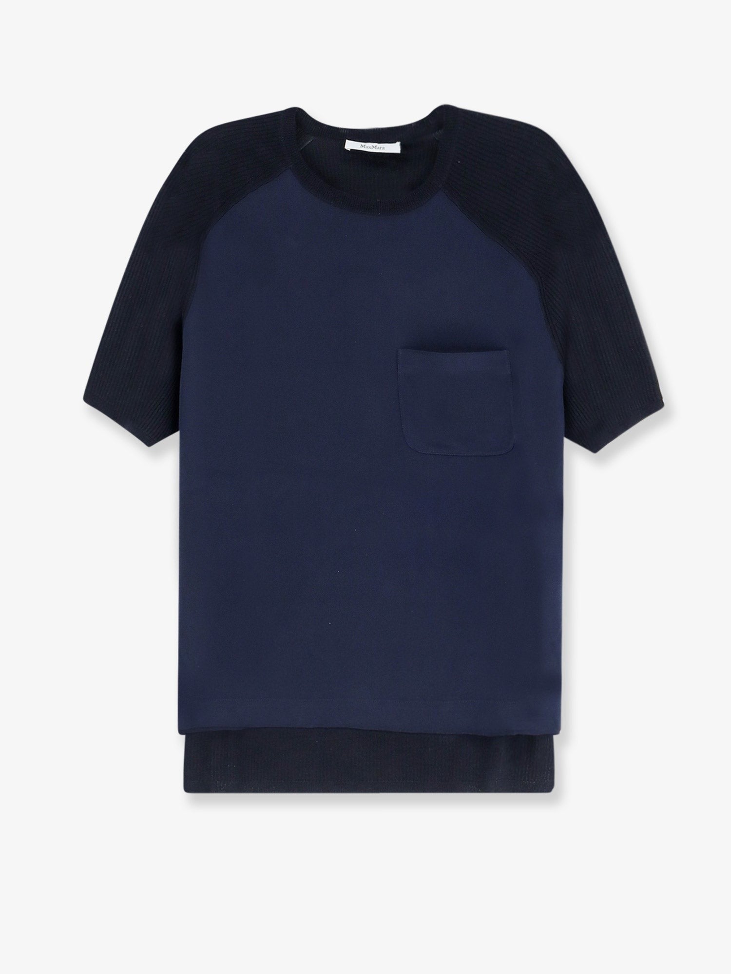 Max Mara Women's Mxmgolfo Silk and Cashmere Top Blue