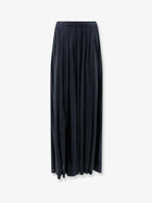 Max Mara Women's Mxmlivrea Pleated Jersey Long Skirt Blue