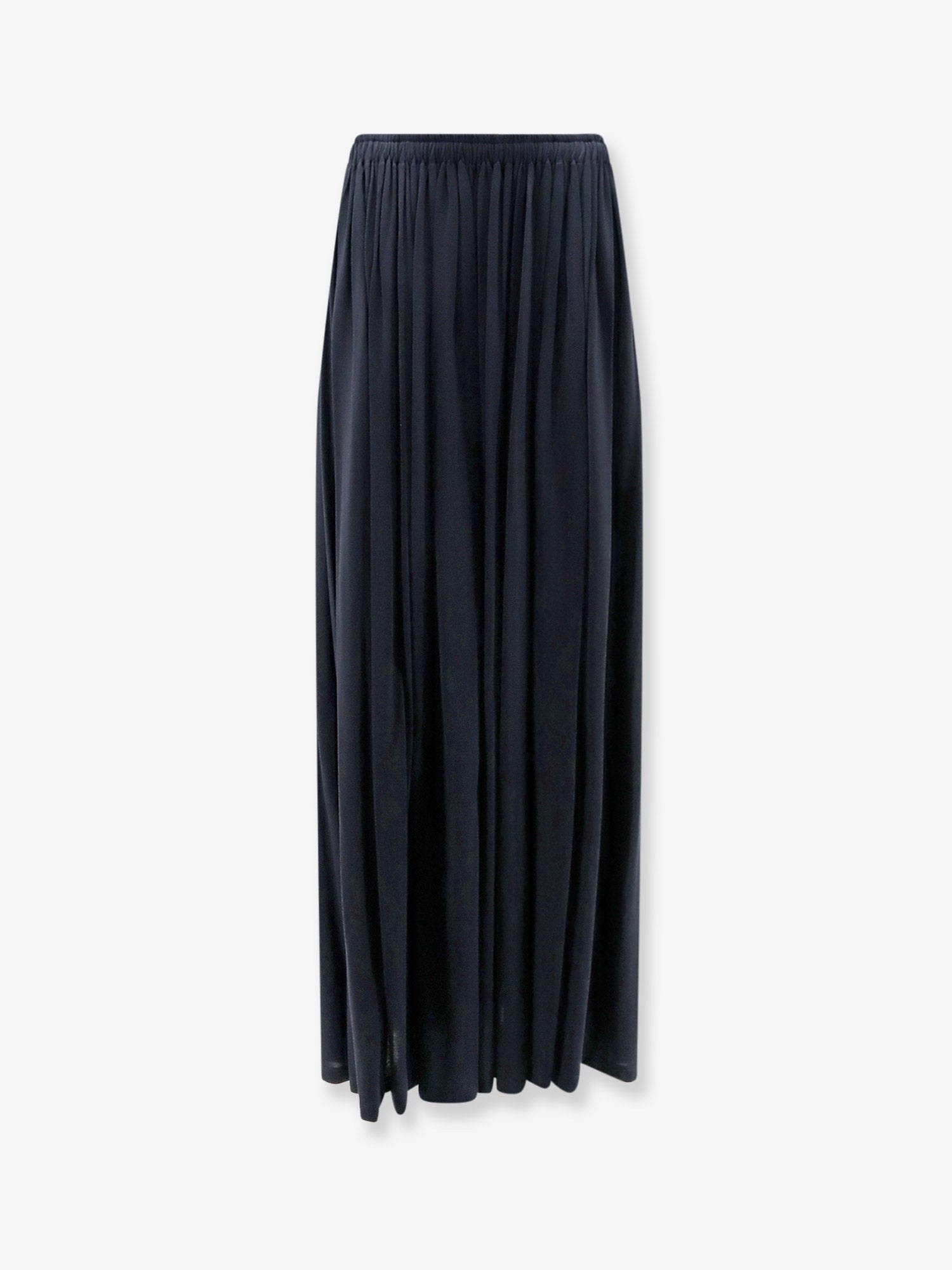 Max Mara Women's Mxmlivrea Pleated Jersey Long Skirt Blue