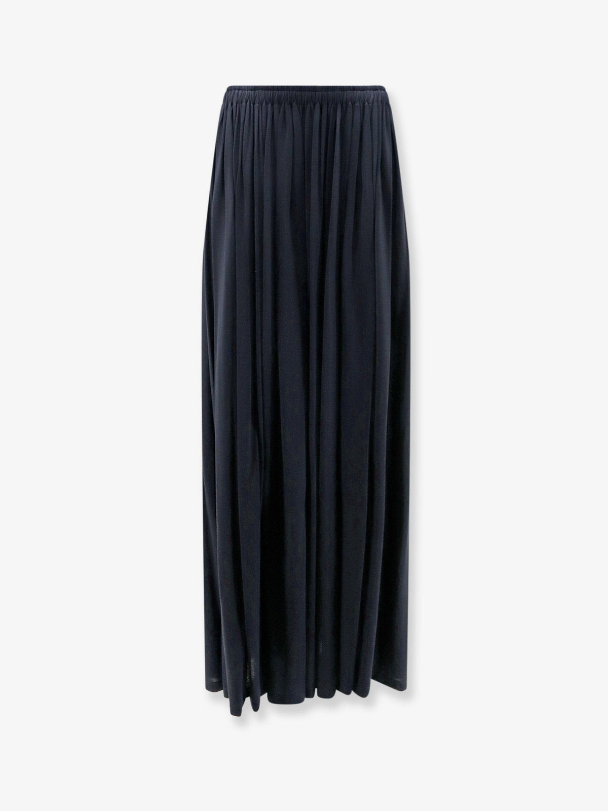 Max Mara Women's Mxmlivrea Pleated Jersey Long Skirt Blue