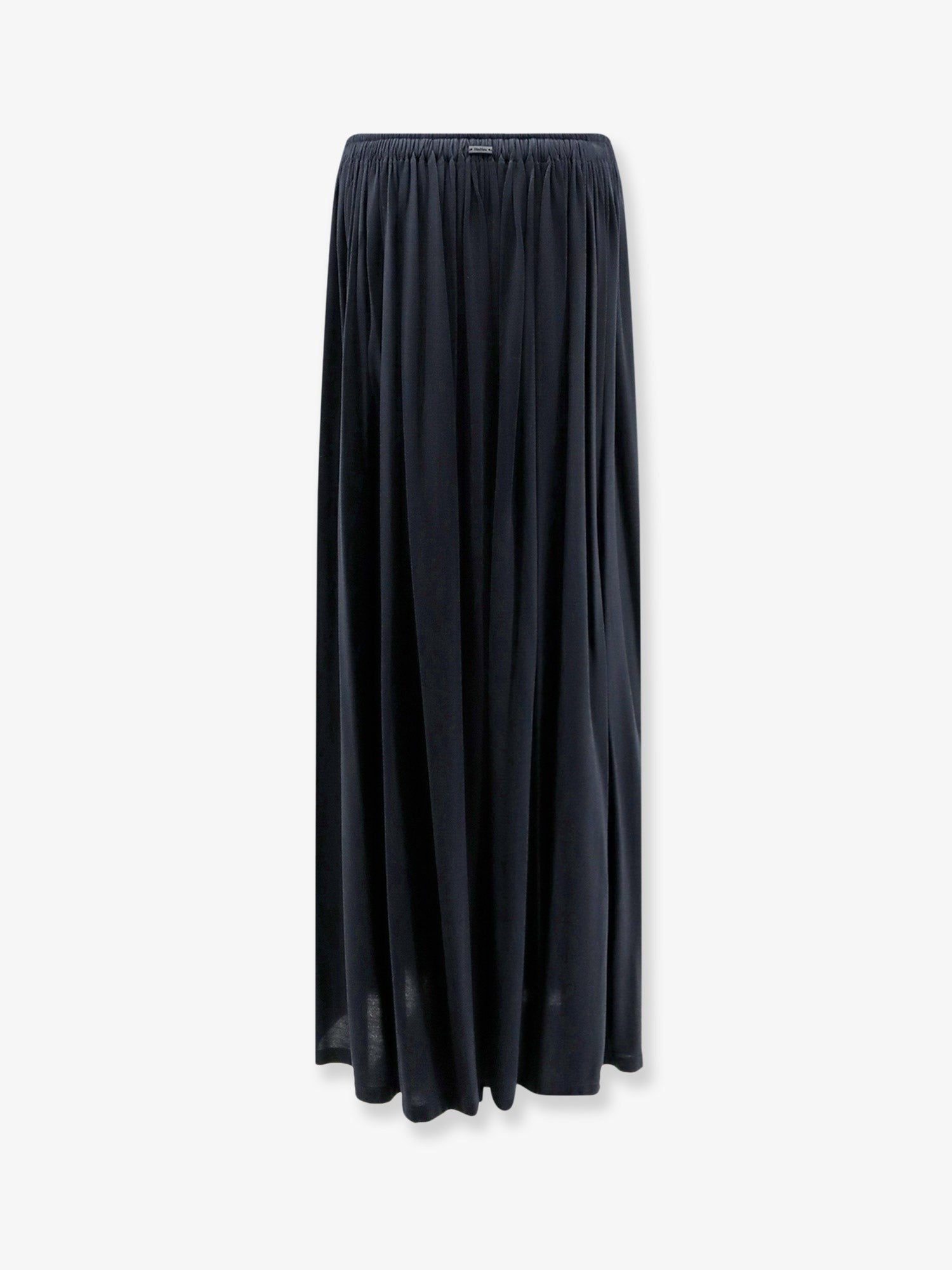 Max Mara Women's Mxmlivrea Pleated Jersey Long Skirt Blue