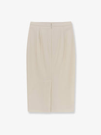 Max Mara Women's Mxmotre Stretch Virgin Wool Skirt White