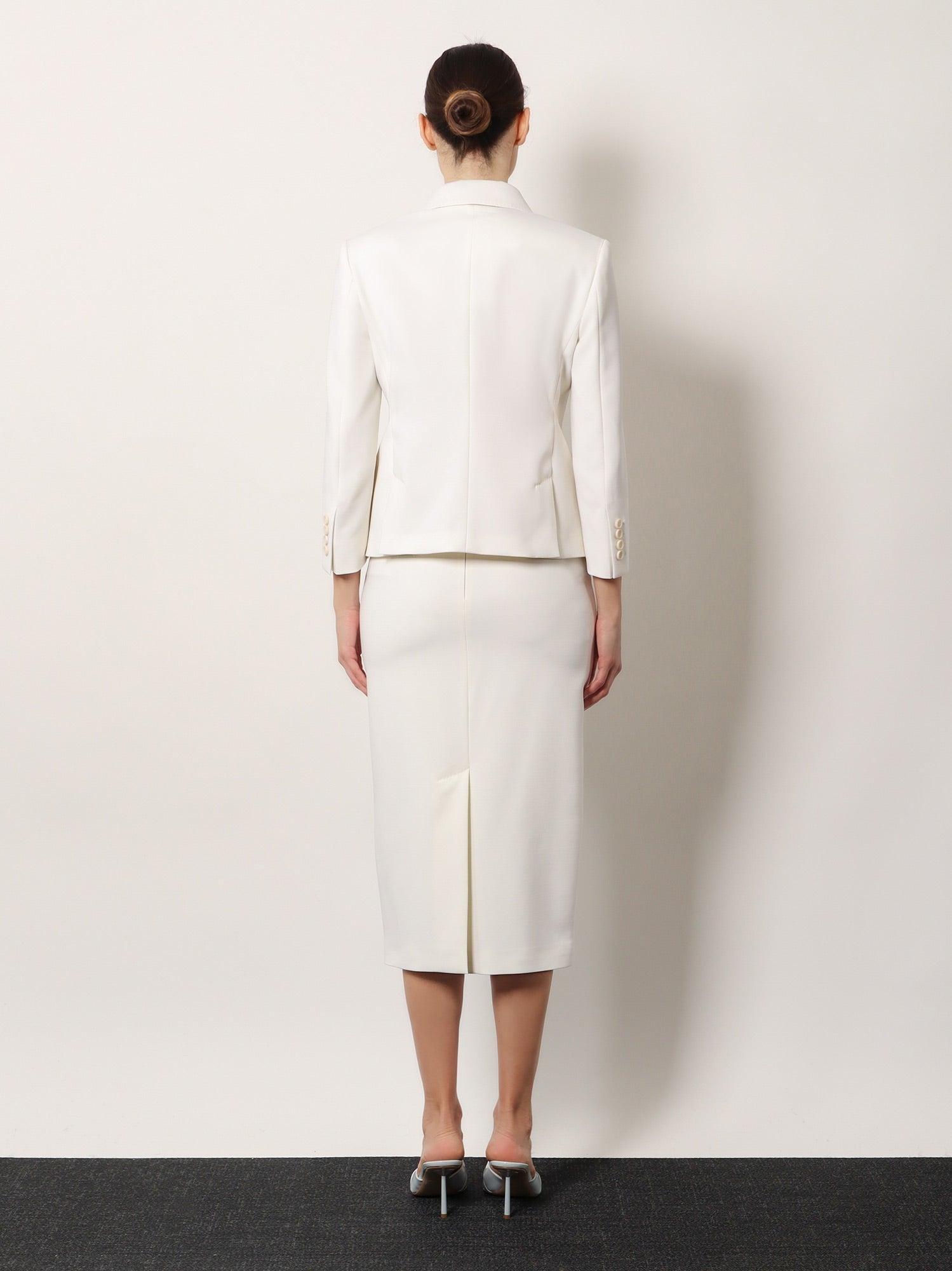 Max Mara Women's Mxmotre Stretch Virgin Wool Skirt White