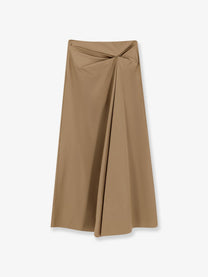 Max Mara Women's Mxmpaggi Cotton Blend Skirt Beige