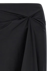 Max Mara Women's Mxmpaggi Cotton Blend Skirt Black