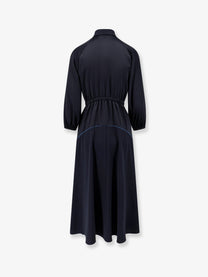 Max Mara Women's Mxmpelota Long Silk Dress Blue