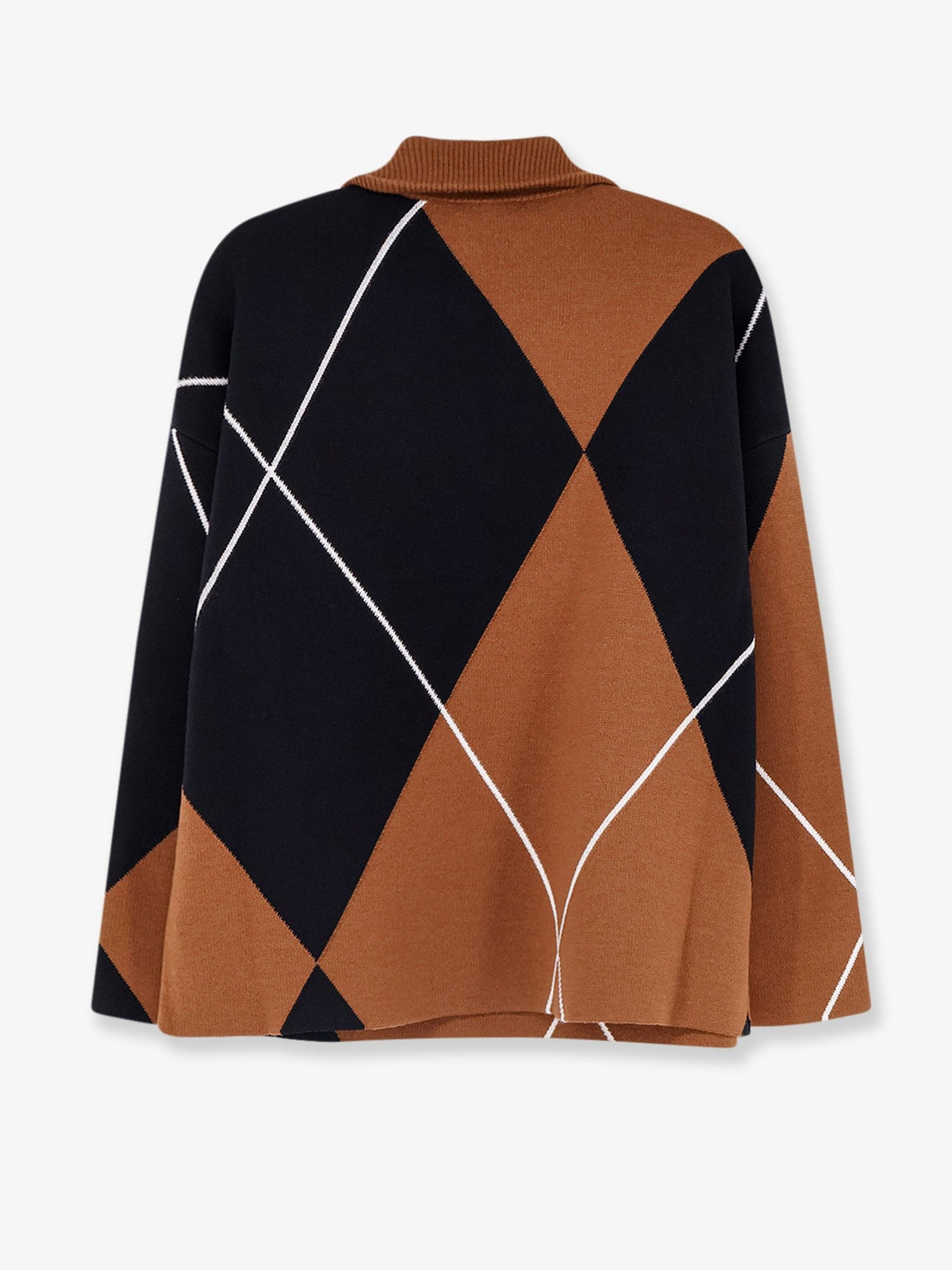 Max Mara Women's Mxmsala Argyle Pattern Virgin Wool Sweater Black, view 2