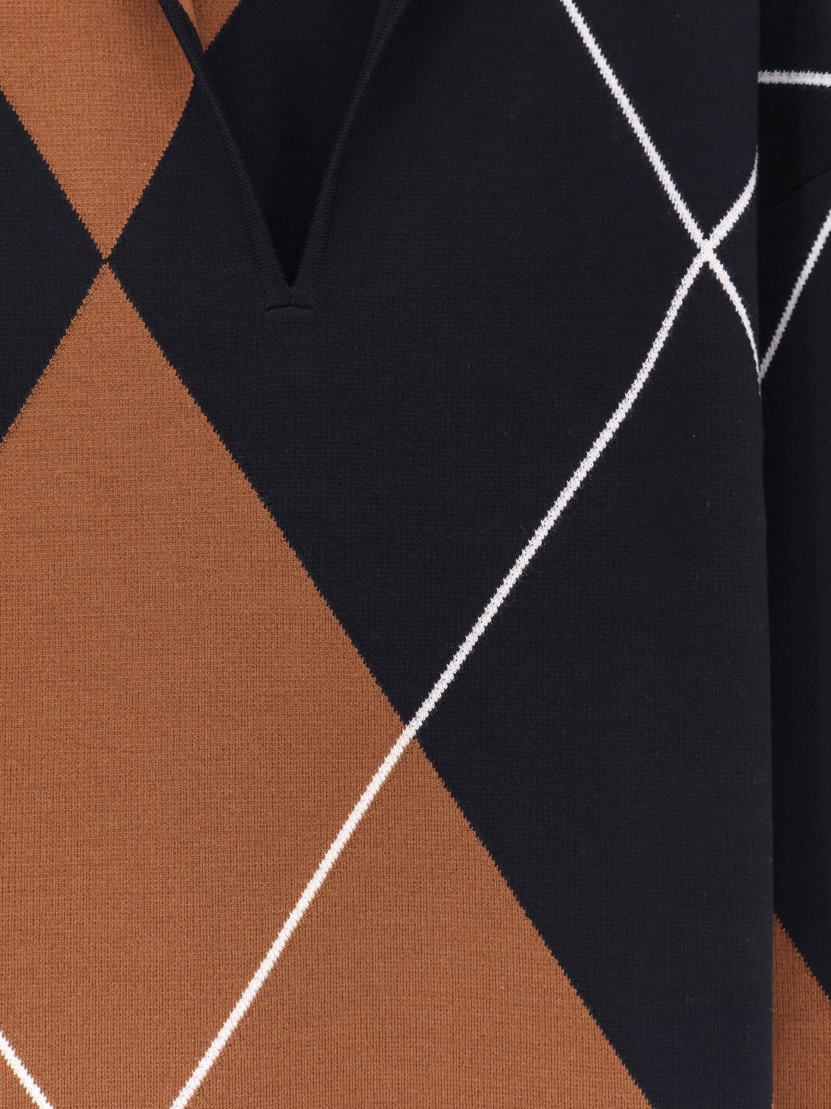 Max Mara Women's Mxmsala Argyle Pattern Virgin Wool Sweater Black, view 3