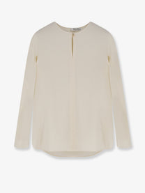 Max Mara Women's Mxpmitico Stretch Silk Shirt White