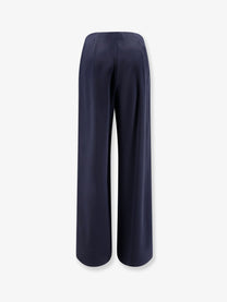 Max Mara Women's Mxppalude Satin Trousers Blue