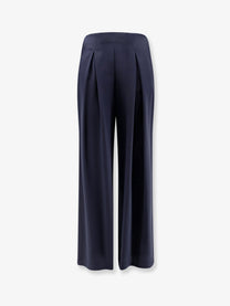 Max Mara Women's Mxppalude Satin Trousers Blue