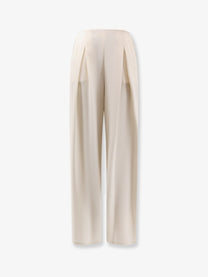 Max Mara Women's Mxppalude Silk Trousers White
