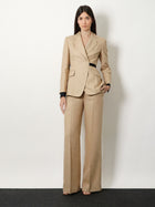 Max Mara Women's Mxsbig Linen Trousers Beige, view 2