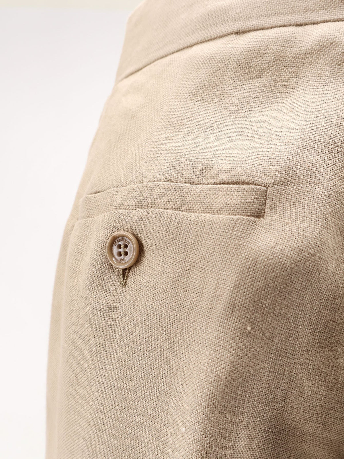 Max Mara Women's Mxsbig Linen Trousers Beige