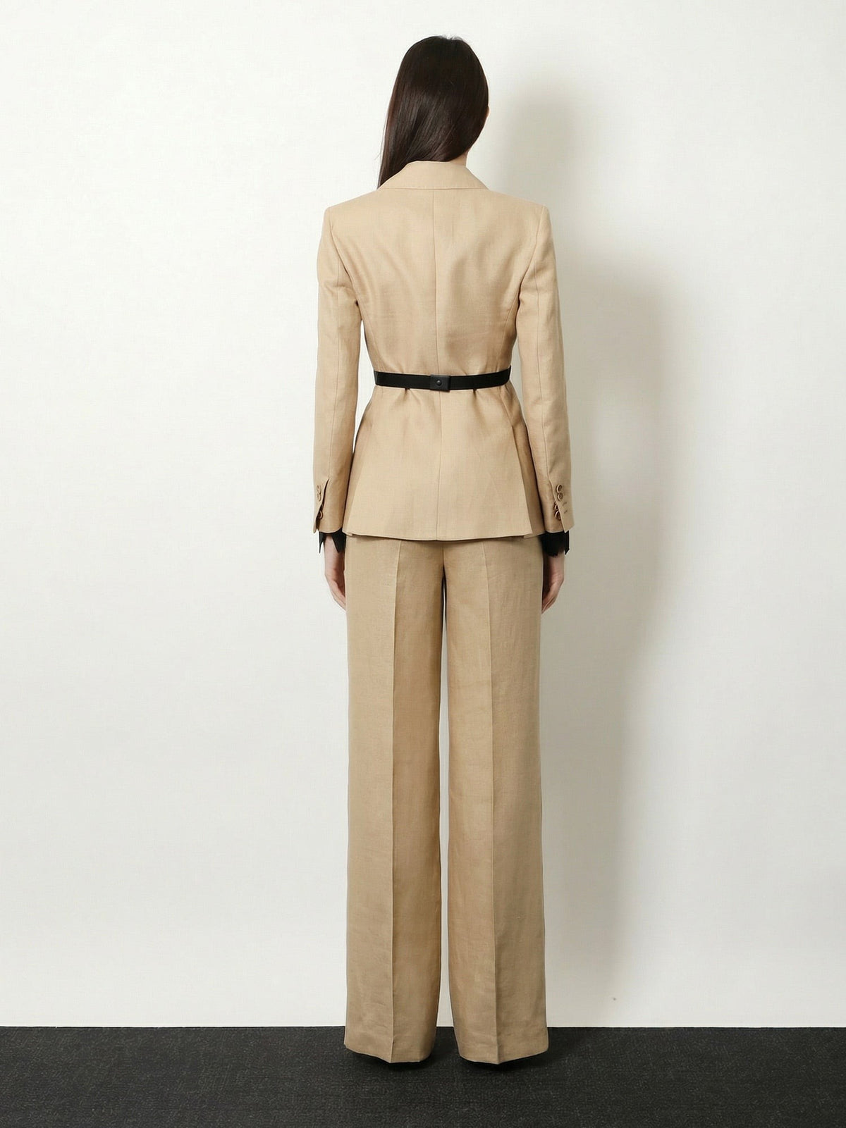 Max Mara Women's Mxsbig Linen Trousers Beige