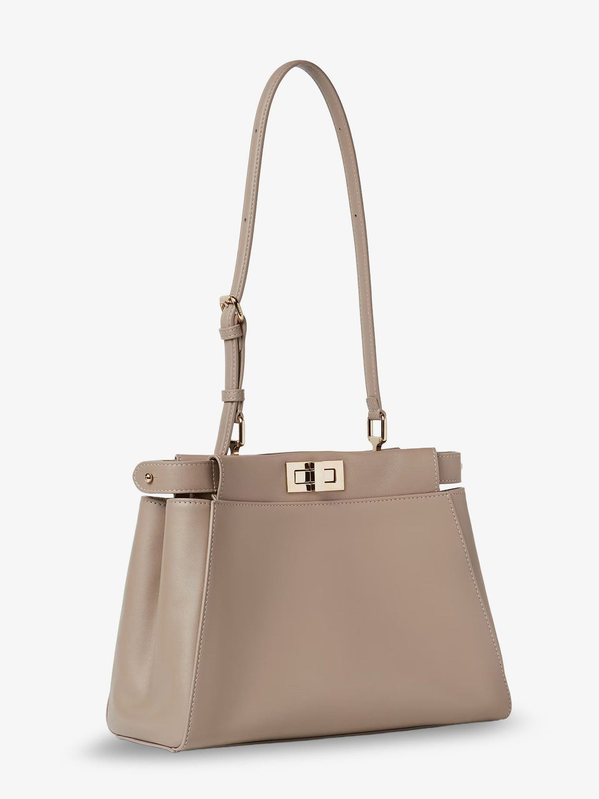 Fendi Women's My Peekanno Small Leather Shoulder Bag Gold