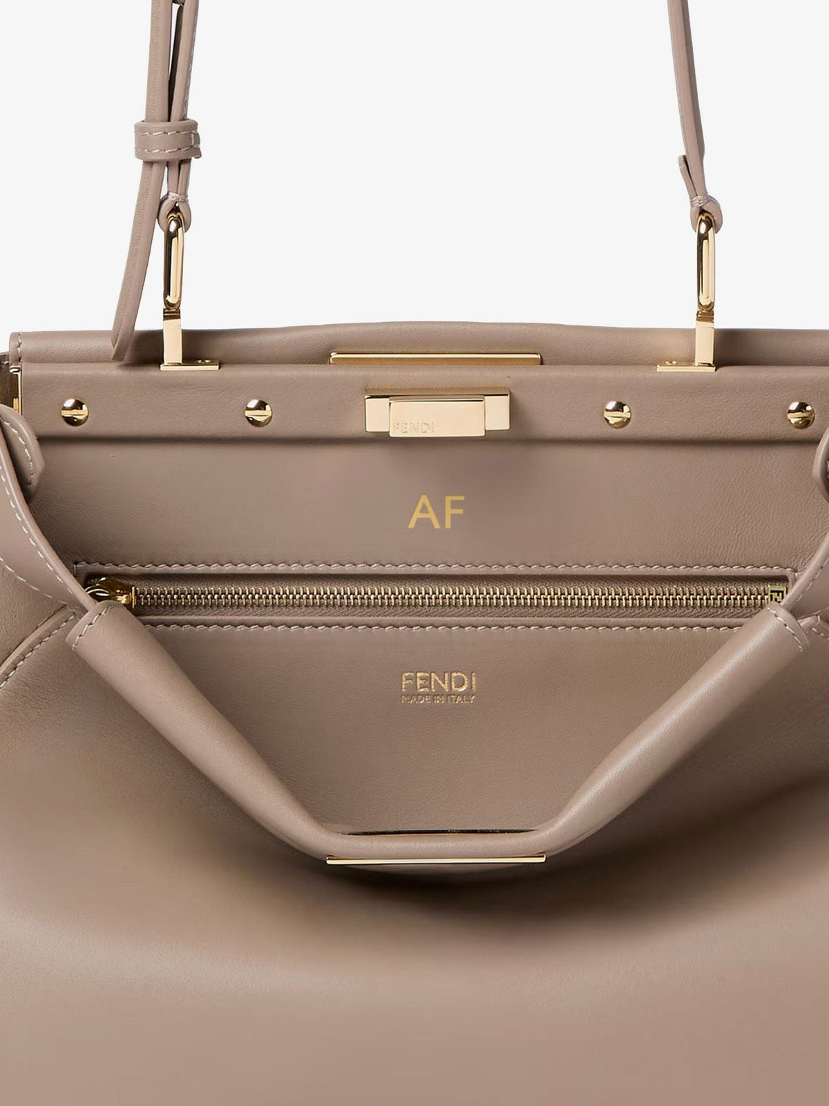 Fendi Women's My Peekanno Small Leather Shoulder Bag Gold