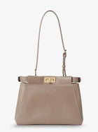 Fendi Women's My Peekanno Small Leather Shoulder Bag Gold