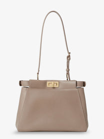 Fendi Women's My Peekanno Small Leather Shoulder Bag Gold