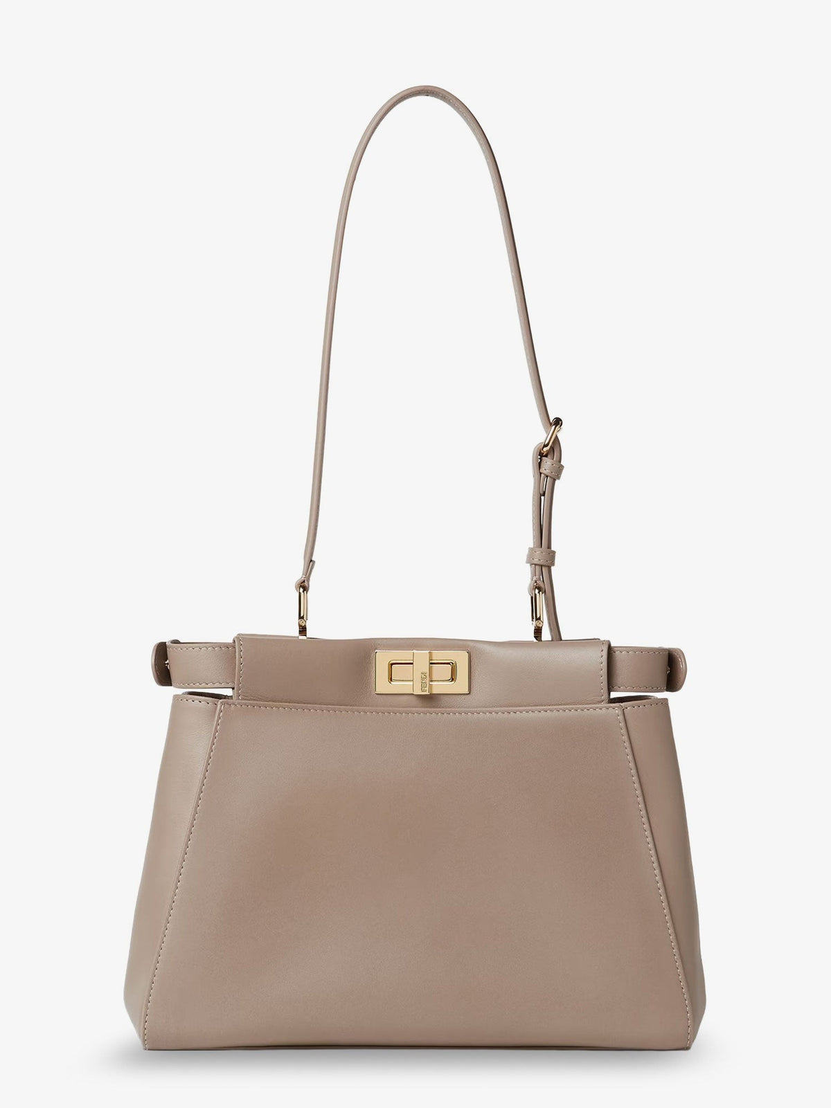 Fendi Women's My Peekanno Small Leather Shoulder Bag Gold