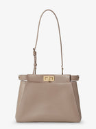 Fendi Women's My Peekanno Small Leather Shoulder Bag Gold