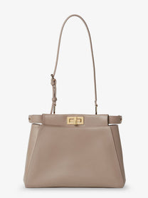 Fendi Women's My Peekanno Small Leather Shoulder Bag Gold